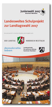 Flyer Juniorwahl 2017 zur Landtagswahl in Nordrhein-Westfalen